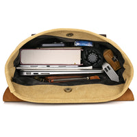 New Canvas Leather Large Capacity Backpack