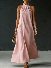 Women's Off-Shoulder Sleeveless Cross-Strap Dress