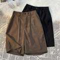 Korean Style Solid Color Simple Cropped Trousers