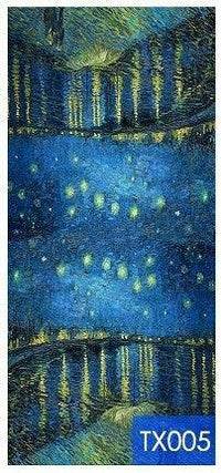 Tassel Digital Printing Scarf Cashmere Oil Painting Shawl