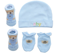 Letter Striped Children's Socks, Gloves, Hat Set