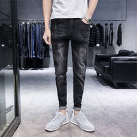 Slim fit little feet casual black long pants