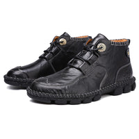 High-top tooling men's short boots