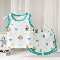 Casual New Children's Vest Suit Summer Cotton