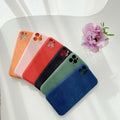 Simple short flannel phone case