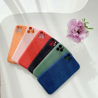 Simple short flannel phone case