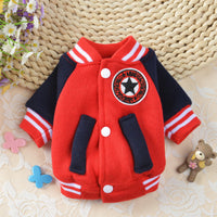 Dog baseball uniform cotton sweater