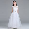 Back Hollow Children Petal Long Wedding Dress