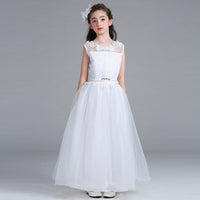 Back Hollow Children Petal Long Wedding Dress