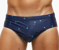 Men's Swimming Briefs With Printed Stitching To Prevent Embarrassment