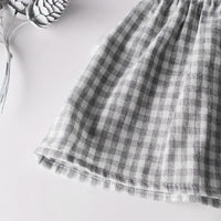 Baby Plaid Sleeveless Sling Top Bread Set