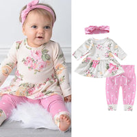 Cute Girl Flower Suit Three-Piece Headband
