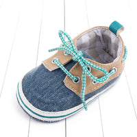 Factory Wholesale Jean First Walking Shoes Canvas Prewalker Baby