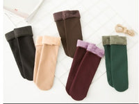 Plus velvet thick snow day warm floor socks autumn and winter in the tube home socks men socks couple socks