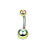 Stainless Steel Double Drill Navel Nail Double Ball Navel Ring