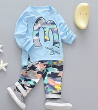 Cotton sweater children's suit