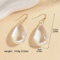 Simple And Elegant Niche Transparent Drop Earrings Elegant And Cold Style With A High-end Feel
