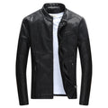 Men's leather jacket plus fleece
