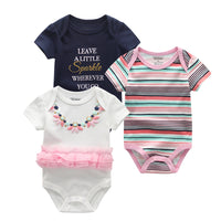 Baby's triangle Romper Summer Short Sleeve Top