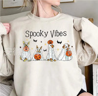 Halloween Cotton Material Round Neck Women's Sweater Long Sleeve