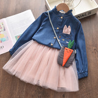 Skirt + bag 3-piece suit
