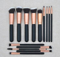 14 black rose gold makeup tools, 14 beautiful suits
