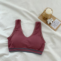 Seamless V-neck Yoga Sports Bra