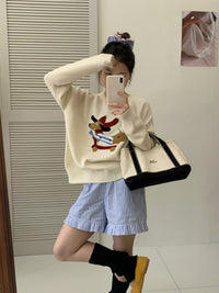 Puppy Embroidery Design Sweater