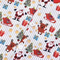 boy clothing set bow christmas print