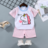 Boy's Summer Cotton Short Sleeve Suit