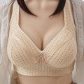 New Bra Cotton Bowl Thin Vest Style Middle-Aged And Elderly Adjustable Large Size Vest Style Big Cup Underwear Without Steel Ring