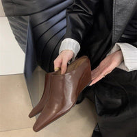Wind Wedge Closed Toe Half Slippers For Women