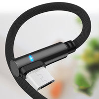 90 degree anti-winding charging cable