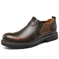 Men's leather low-top Martin boots
