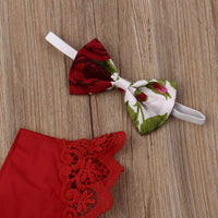 Rose lace baby one-piece ha skirt