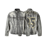 Men's Trendy Printed Stand Collar Coat Jacket