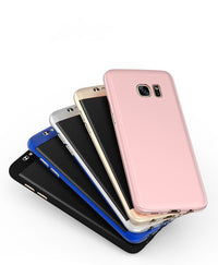 S8 All Inclusive Mobile Phone Shell 360 Degree Frosted Protection PC Hard Sleeve Tempered Film.