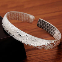 Retro White Copper Silver-Plated Bracelet For Women