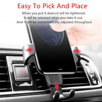 Car Phone Holder For Phone In Car Air Vent Mount Stand No Magnetic Mobile Phone Holder Universal Gravity Smartphone Cell Support
