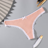 Women's Simple Solid Color Sports Breathable Lace Underwear