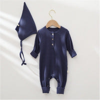 Solid Color One-piece Romper for Infants