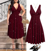 Women's Elegant Highlight V-Neck Dress