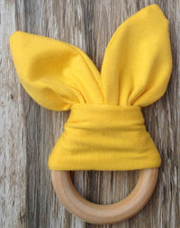 Handmade wooden natural baby teether