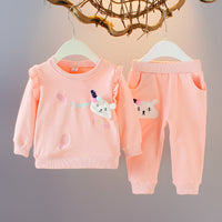 Autumn girl cartoon two-piece suit