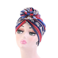 Cotton pan flower bandana hat