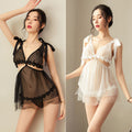 Polka Dot Satin Short Nightdress
