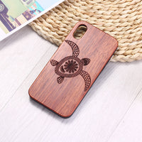 Cherry wood and TPU mobile phone case