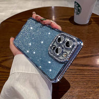 Tide Brand Electroplated Rhindiamond-flash Powder Lens Film Mobile Phone Case