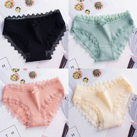 Cotton breathable thin lace briefs