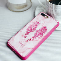 Compatible with Apple , Angel wings marble pattern phone case
